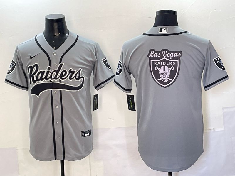 Men 2025 Oakland Raiders Blank Grey 3th generation Joint Name Nike Limited NFL Jersey style 069->oakland raiders->NFL Jersey